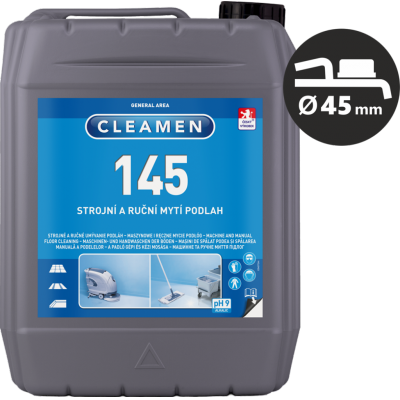 CLEAMEN 145 machine and manual floor cleaning