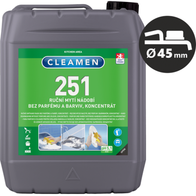 CLEAMEN 251 lichid concentrat neutru destinat spalarii manuale profesionale a veselei