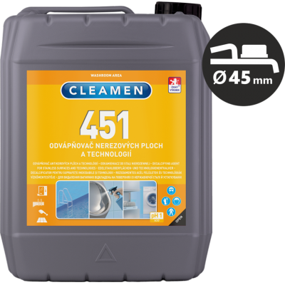 CLEAMEN 451 decalcifying agent for stainless surfaces and technology