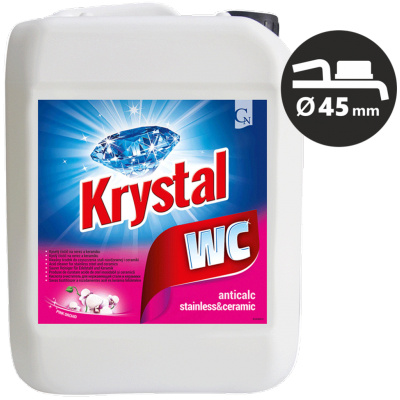 KRYSTAL WC sauer auf Edelstahl und Keramik